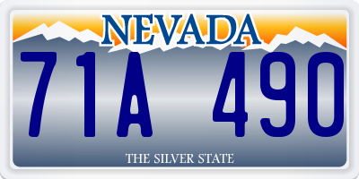 NV license plate 71A490