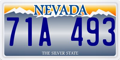 NV license plate 71A493