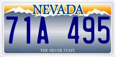 NV license plate 71A495