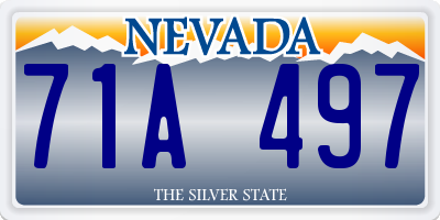 NV license plate 71A497