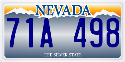 NV license plate 71A498