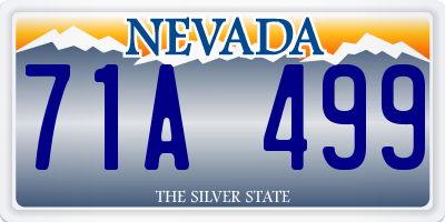 NV license plate 71A499