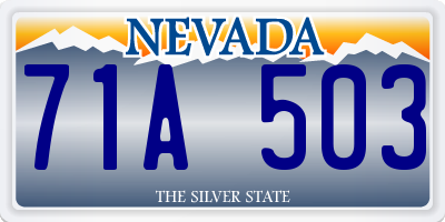 NV license plate 71A503