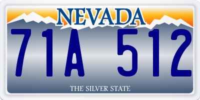 NV license plate 71A512