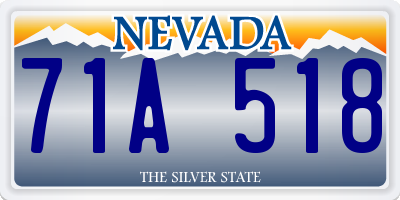 NV license plate 71A518