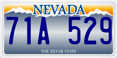 NV license plate 71A529