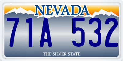 NV license plate 71A532