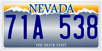 NV license plate 71A538