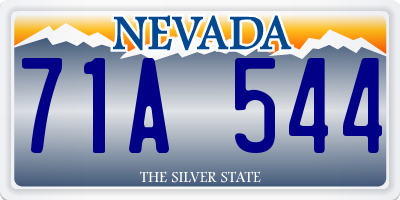 NV license plate 71A544