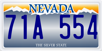 NV license plate 71A554