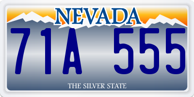 NV license plate 71A555