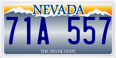 NV license plate 71A557