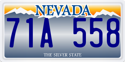 NV license plate 71A558