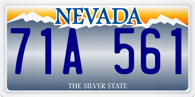 NV license plate 71A561