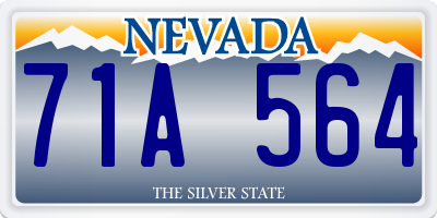 NV license plate 71A564