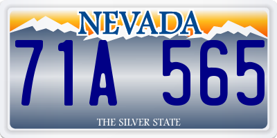 NV license plate 71A565