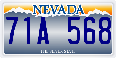 NV license plate 71A568