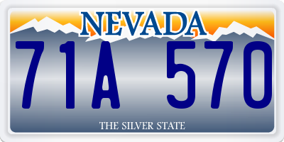 NV license plate 71A570