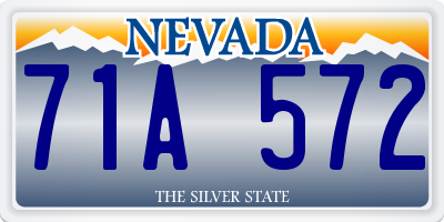 NV license plate 71A572