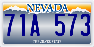 NV license plate 71A573
