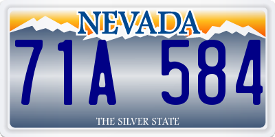 NV license plate 71A584