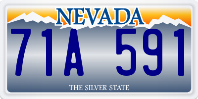 NV license plate 71A591