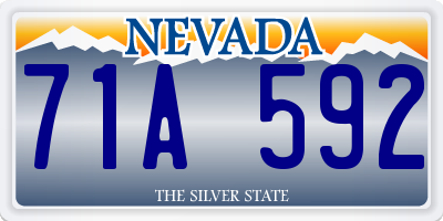 NV license plate 71A592