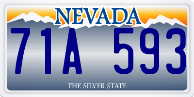 NV license plate 71A593