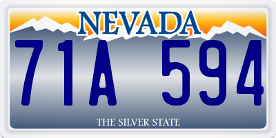NV license plate 71A594