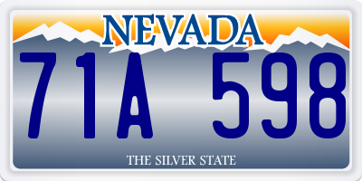 NV license plate 71A598