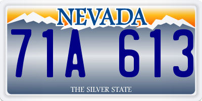 NV license plate 71A613