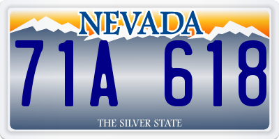 NV license plate 71A618