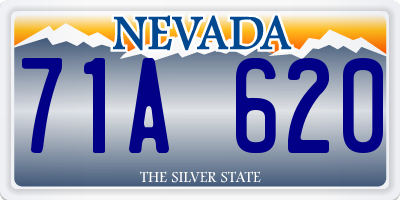 NV license plate 71A620