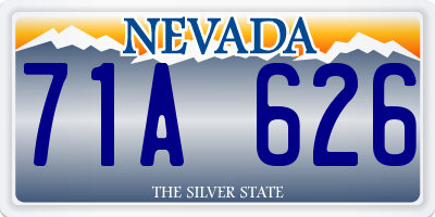 NV license plate 71A626