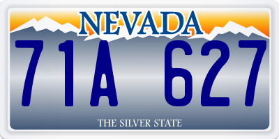 NV license plate 71A627