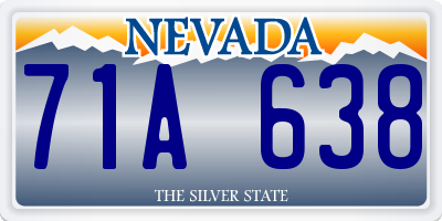NV license plate 71A638