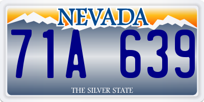 NV license plate 71A639