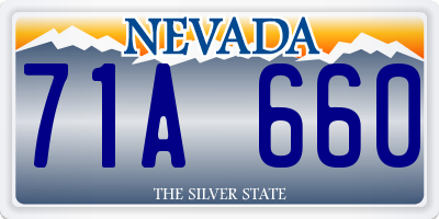NV license plate 71A660