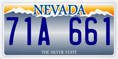 NV license plate 71A661