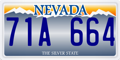 NV license plate 71A664