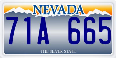 NV license plate 71A665