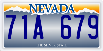 NV license plate 71A679