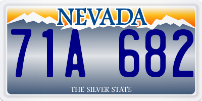NV license plate 71A682