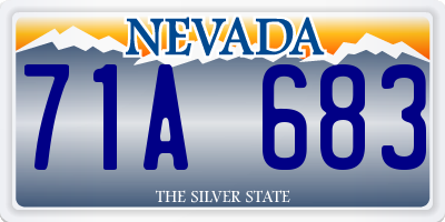 NV license plate 71A683