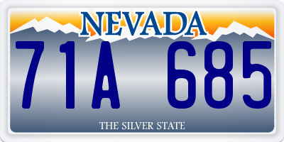 NV license plate 71A685