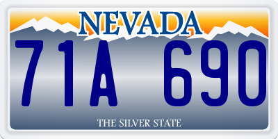 NV license plate 71A690