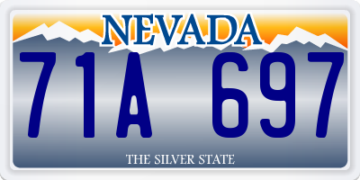 NV license plate 71A697