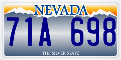 NV license plate 71A698