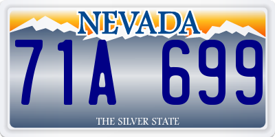 NV license plate 71A699