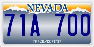NV license plate 71A700
